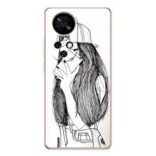 Чехол с печатью для Ulefone Note 17 Pro - (Мода) (AlphaPrint) (Фото девочки)