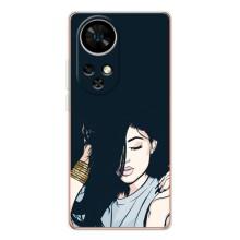 Чехол с печатью для Ulefone Note 17 Pro - (Мода) (AlphaPrint) (Красивая девочка)