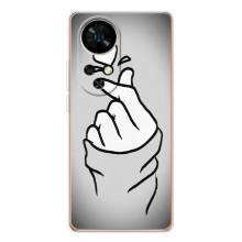Чехол с принтом для Ulefone Note 17 Pro (AlphaPrint - Знак сердечка)