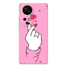 Чехол с принтом для Ulefone Note 17 Pro (AlphaPrint - Знак сердечка)