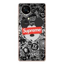 Чехол с Брендами одежды на Ноте 17 Про – Supreme Маус