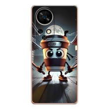 Чехол с мемом Тралалело тралала на Ulefone Note 17 Pro (Капучино асасино)