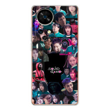 Чохол Гра в кальмара для Ulefone Note 17 Pro – Колаж гра кальмара