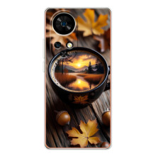 Чохол з унікальним дизайном 'Осінь з кавою' для Ulefone Note 17 Pro – Темна кава