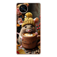 Печатный чехол «Зверята с кофе» для Ulefone Note 17 Pro – Медведь с кофе