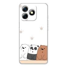 Чохли з зображенням різних тварин на Ulefone Note 18 Pro (Здивовані ведмедики)