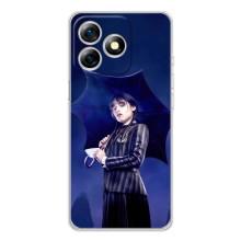 Чехлы с принтом Уэнсдей на Ulefone Note 18 Pro – Уэнсдей с зонтом