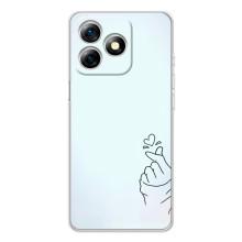 Чохол (Знак сердечка) для Ulefone Note 18 Pro – Сердечко на блакитному