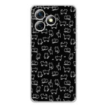 Чохол на тематику: Коти для Ulefone Note 18 Pro (Котики на чорному)