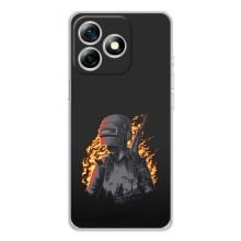 Силиконовый чехол с картинкой "Герой Pubg" на Ulefone Note 18 Pro – В огне
