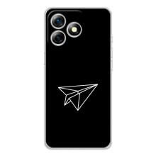 Чохол з картинками на чорному фоні для Ulefone Note 18 Pro – Літак