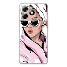 Чехол с картинкой Модные Девчонки Ulefone Note 18 Pro – Девушка в халате
