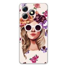 Чехол с картинкой Модные Девчонки Ulefone Note 18 Pro – Девушка в очках