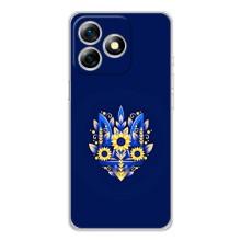 Чохол з картинкою (Патріотичний ГЕРБ) на Ulefone Note 18 Pro – Герб в квітах