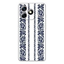 Силиконовый Чехол на Ulefone Note 18 Pro с картинкой Вышиванки – Синяя вышиванка