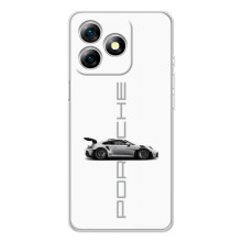 Чехол с авто Порше для Ulefone Note 18 Pro – белый Порше