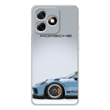 Чехол с авто Порше для Ulefone Note 18 Pro – Голубой Порше
