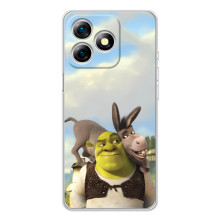 Чехол с мультфильмом Шрек на Ulefone Note 18 Pro – Шрек и осел