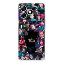 Чехол Гра в кальмара для Ulefone Note 18 Pro – Коллаж игры кальмара