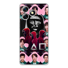 Чехол Гра в кальмара для Ulefone Note 18 Pro – Персонажи игры кальмара