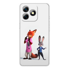 Силиконовый чехол с принтом Зоотрополіс для Ulefone Note 18 Pro – Джуди и Ник