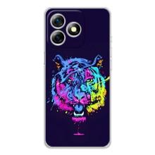 Силіконовий бампер з картинкою звірів для Ulefone Note 18 Pro (Тигр-Арт)