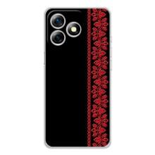 Силиконовый Чехол на Ulefone Note 18 Pro – Красная Вышиванка