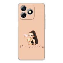 Силиконовый Чехол на Ulefone Note 18 Pro с картинкой Стильных Девушек – С собакой