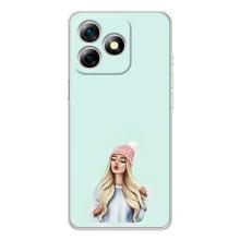 Силиконовый Чехол на Ulefone Note 18 Pro с картинкой Стильных Девушек – В шапке