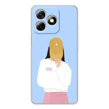 Силиконовый Чехол на Ulefone Note 18 Pro с картинкой Стильных Девушек – Желтая кепка