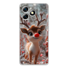 Яркий чехол для Ulefone Note 18 Pro с Зимними Оленятами