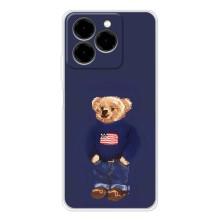 Чехлы Мишка Тедди для Ноте 20 Про (Мишка USA)