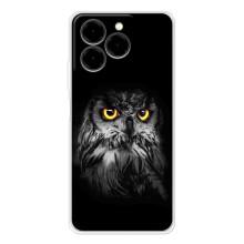 Чехлы с принтом СОВЫ для Ulefone Note 20 Pro – Сова на чёрном
