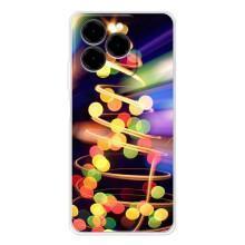 Чехол Новогодняя Елка на Ulefone Note 20 Pro – Гирлянды