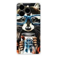 Чехол с принтом для Нот 20 Про - (Прикольные) (AlphaPrint) (Енот с банкой)