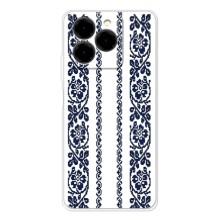 Силиконовый Чехол на Ulefone Note 20 Pro с картинкой Вышиванки (Синяя вышиванка)