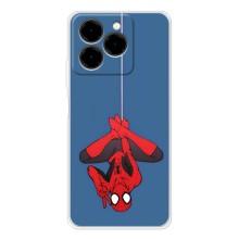 Чехол Супергерой Человека Паука на Ulefone Note 20 Pro – На паутине