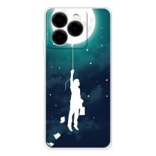 Чехол (ТПУ) с планетами на Ulefone Note 20 Pro – To The moon