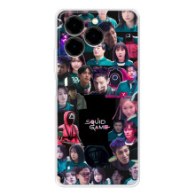 Чехол Гра в кальмара для Ulefone Note 20 Pro – Коллаж игры кальмара
