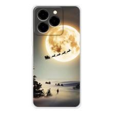 Новогодние, Праздничные Чехлы для Ulefone Note 20 Pro - 2024 год (Санта на луне)