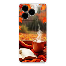 Чохол з унікальним дизайном 'Осінь з кавою' для Ulefone Note 20 Pro – Кава і дощ