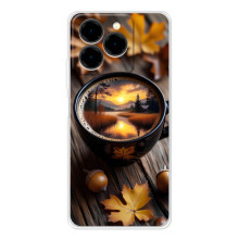Чохол з унікальним дизайном 'Осінь з кавою' для Ulefone Note 20 Pro – Темна кава
