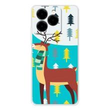 Силиконовый бампер с картинкой животных для Ulefone Note 20 Pro (Олень с шарфом)