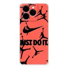 Силиконовый Чехол Nike Air Jordan на Ноте 20 Про – Just Do It