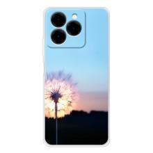 Силиконовый Чехол с одуванчиками на Ulefone Note 20 Pro – Закат с одуванчиком