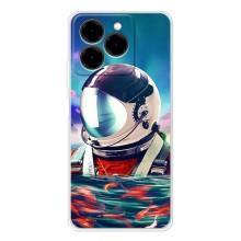 Силіконовый Чохол з принтом "Космонавти" на Ulefone Note 20 Pro – Космонавт у воді