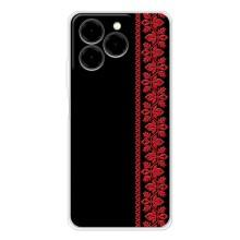 Силиконовый Чехол на Ulefone Note 20 Pro (Красная Вышиванка)