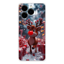 Яркий чехол для Ulefone Note 20 Pro с Зимними Оленятами – Олень среди подарков