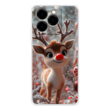 Яркий чехол для Ulefone Note 20 Pro с Зимними Оленятами