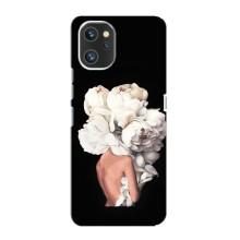 Чехлы (ART) Цветы на Umidigi A13 Pro (VPrint) (Білі квіти)